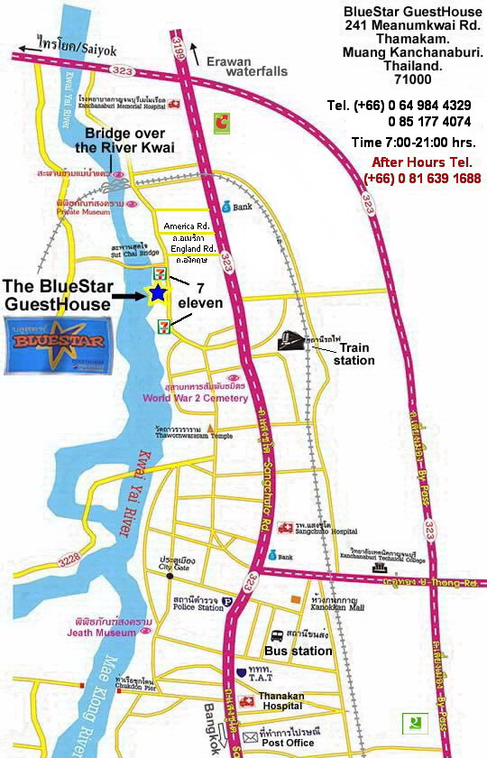 Map of  Kanchanaburi